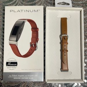 Brand New Tan Leather Fitbit Inspire/Inspire HR band